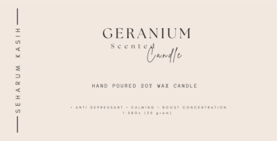 Scented Candle (Geranium)