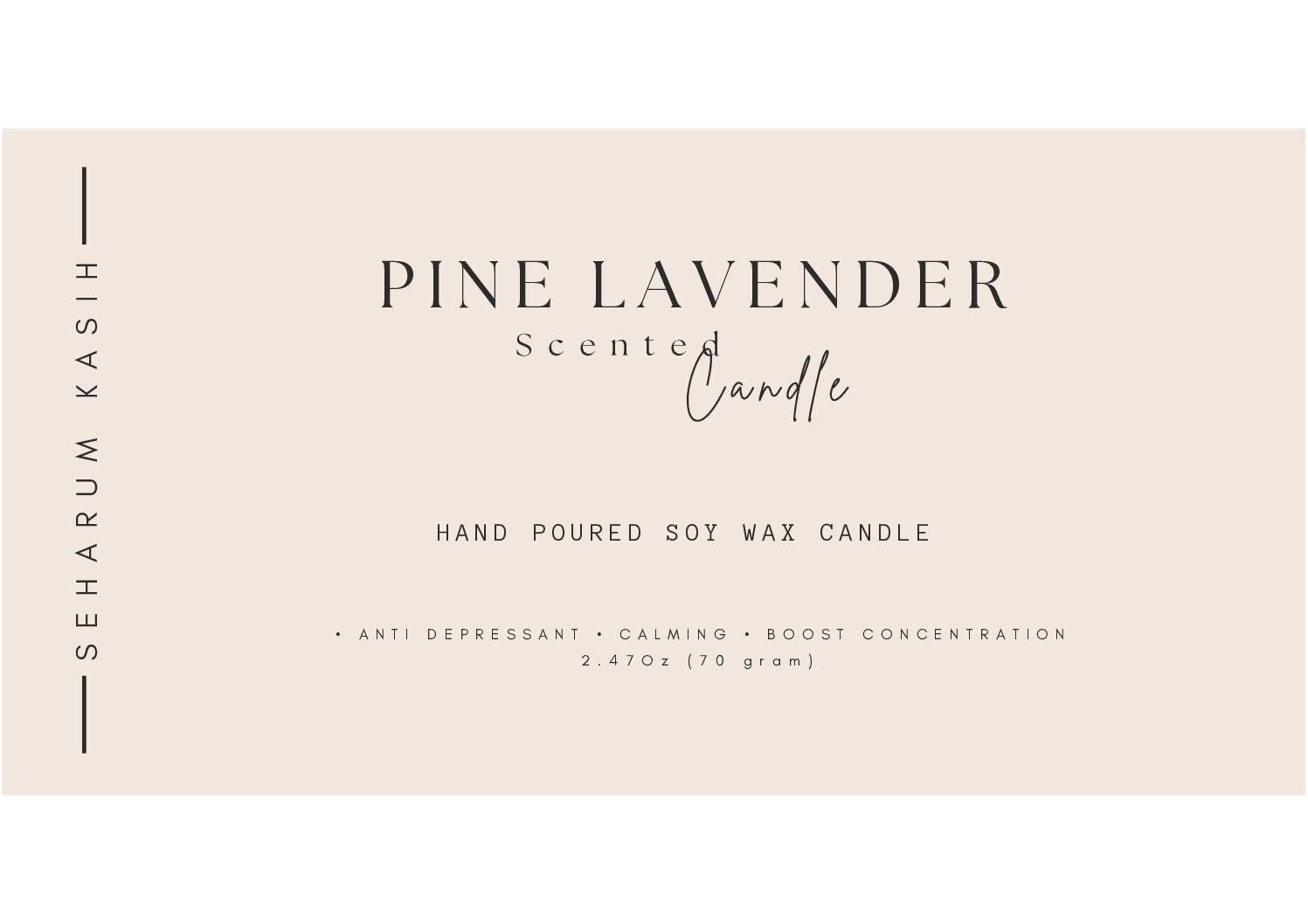 Scented Candle (Pine Lavender)